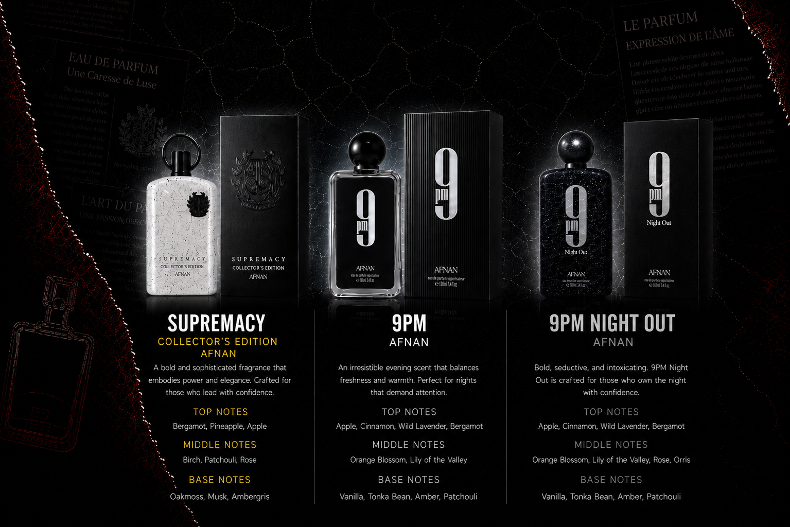 Collection – Afnan Supremacy, 9PM, 9PM Night Out